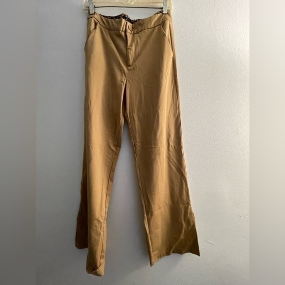 Gef France laky flare pants size 10